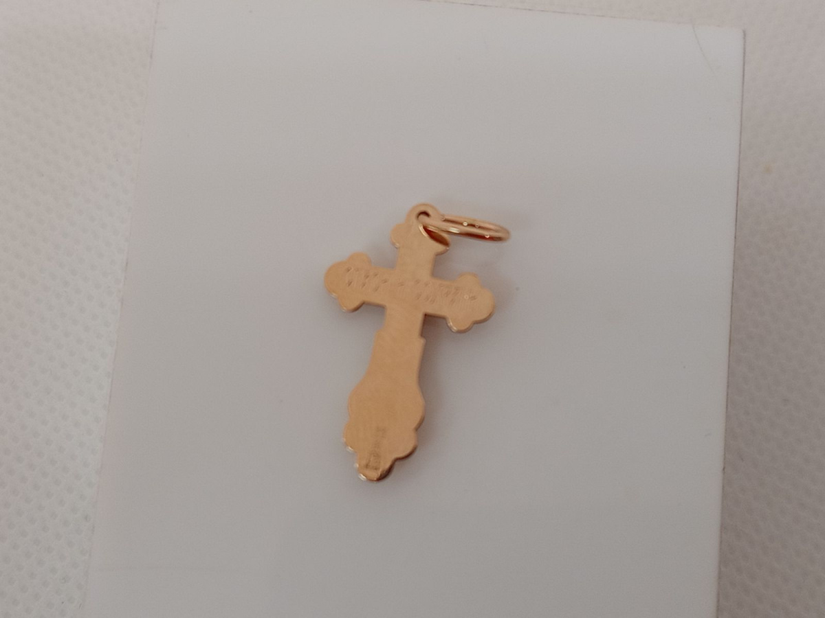 ПОДКБК585 ПОДВЕСКА КРЕСТ БЕЗ КАМНЯ (Au 585)