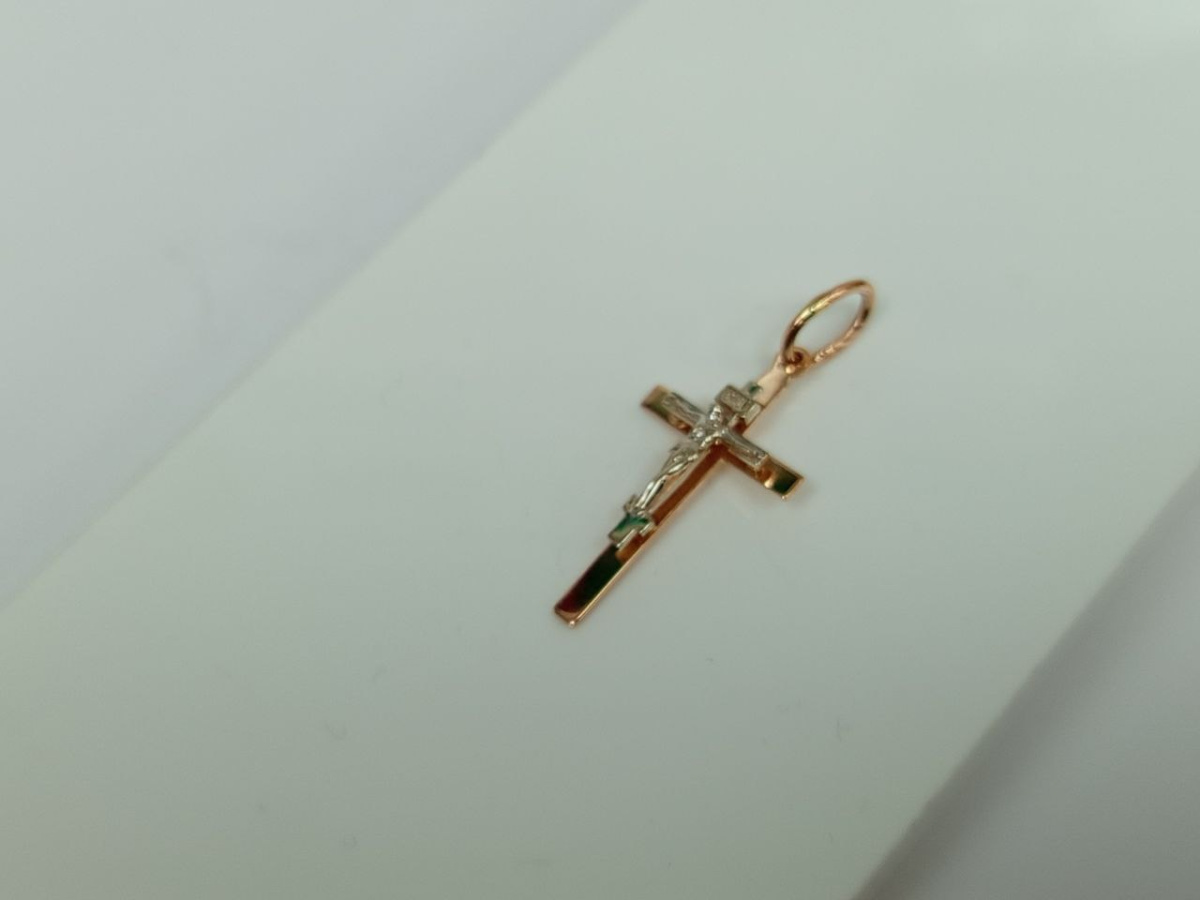 ПОДВЕСКА КРЕСТ БЕЗ КАМНЯ (Au 585)