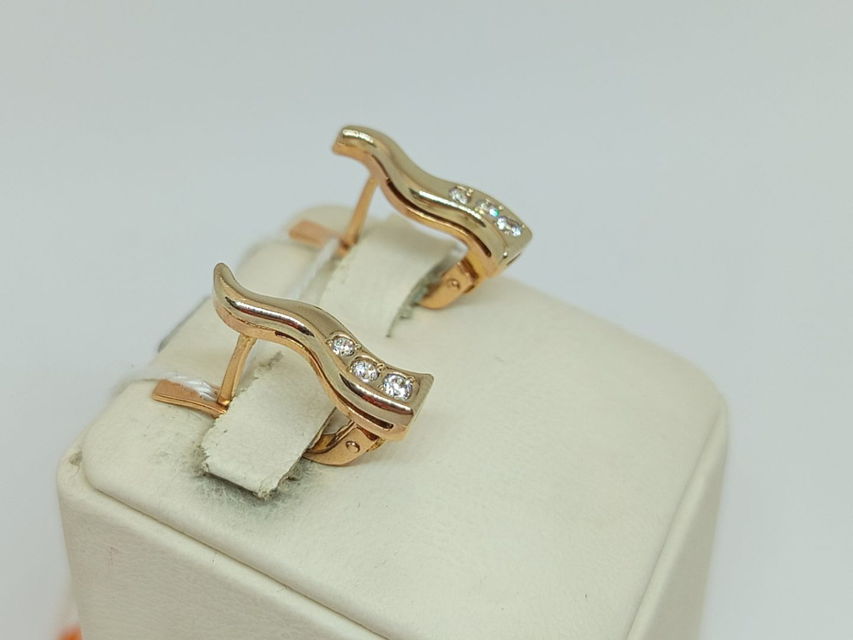 СКМИ585 СЕРЬГИ С КАМНЯМИ (Au 585)