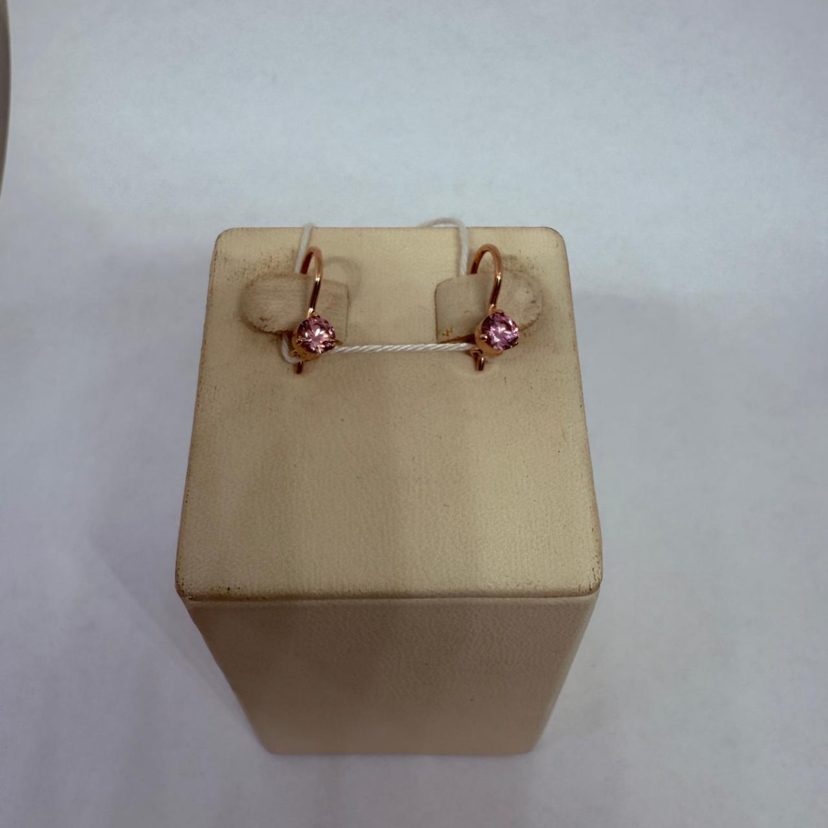 СКМ585 СЕРЬГИ С КАМНЕМ (Au 585)