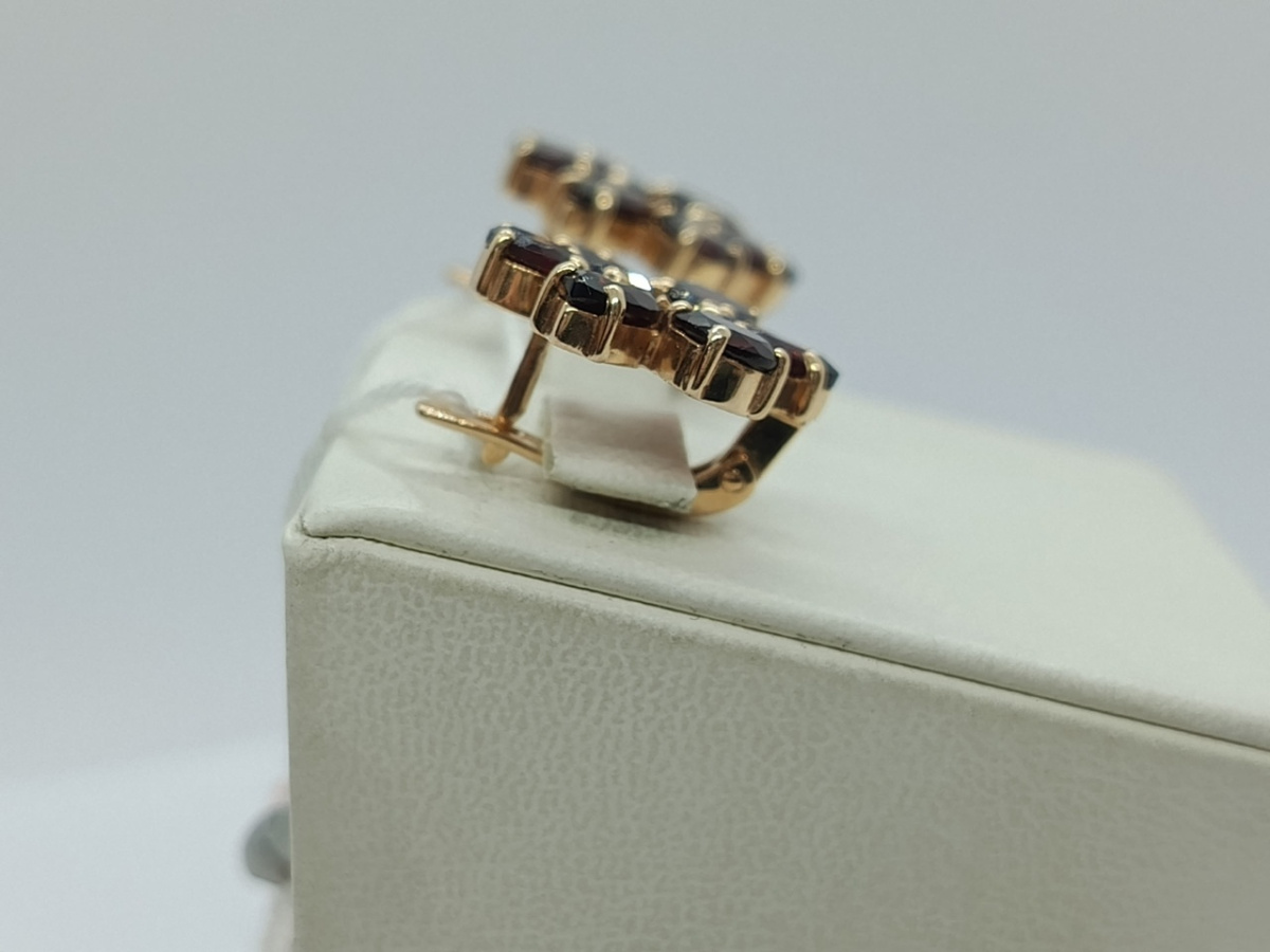 СКМИ585 СЕРЬГИ С КАМНЯМИ (Au 585)