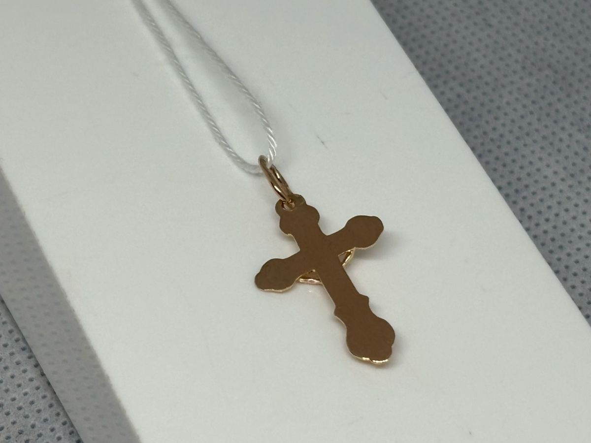 ПОДКБК585 ПОДВЕСКА КРЕСТ БЕЗ КАМНЯ (Au 585)