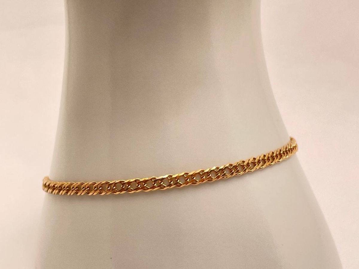 БРАСЛЕТ ПОЛНОВЕСНЫЙ Ромб двойной Au 585