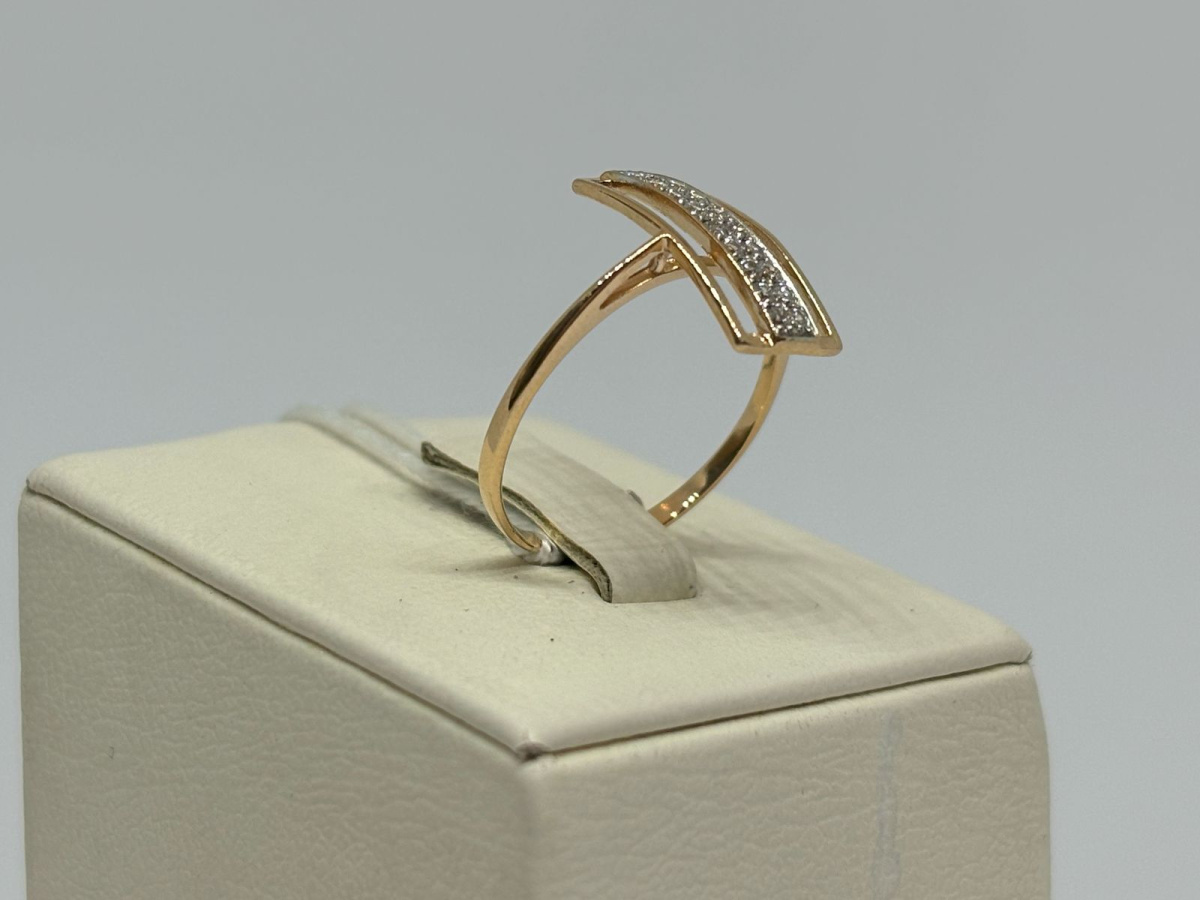 КОЛЬЦО С КАМНЯМИ (Au 585)