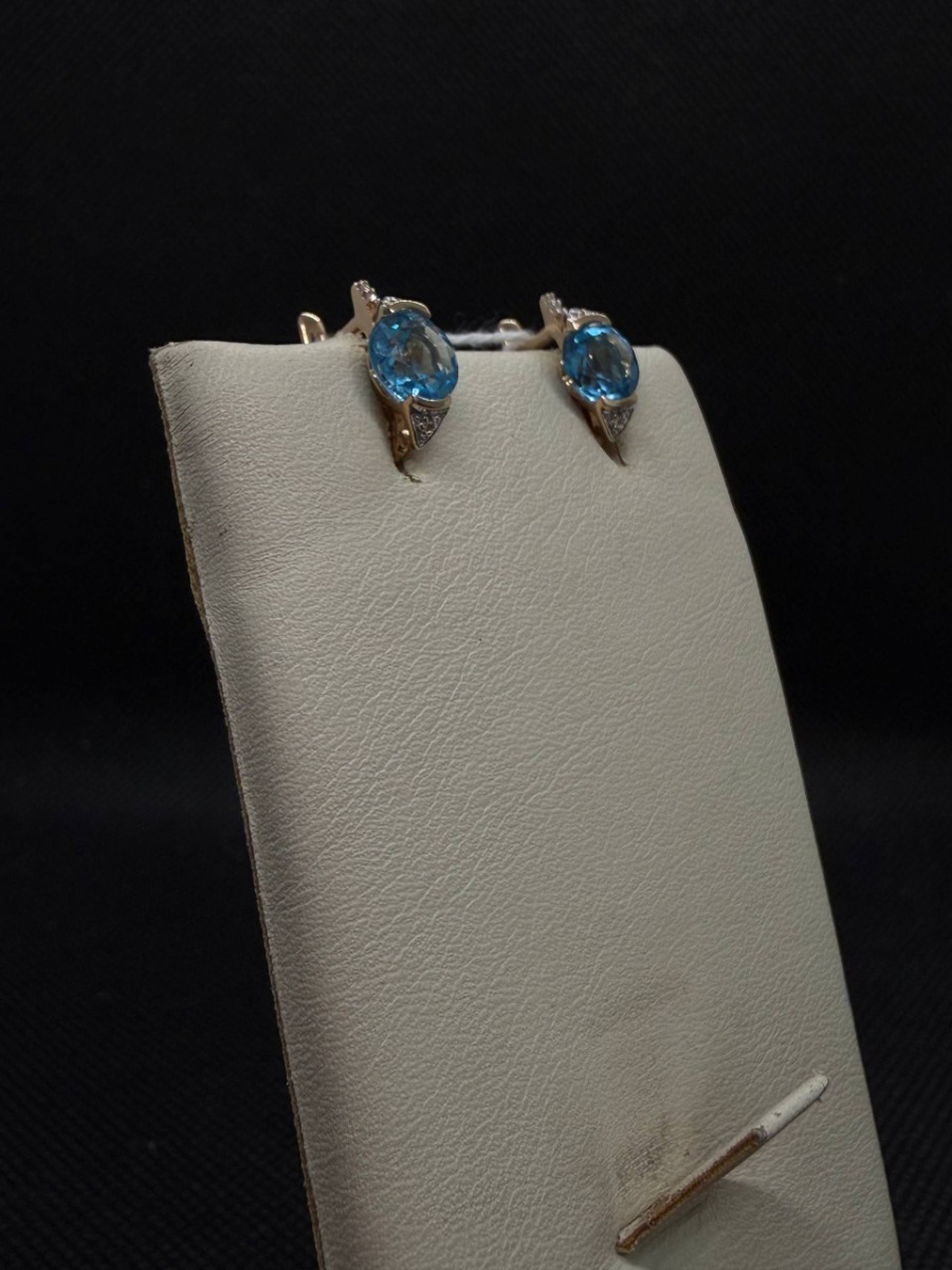 СКМИ585 СЕРЬГИ С КАМНЯМИ (Au 585)