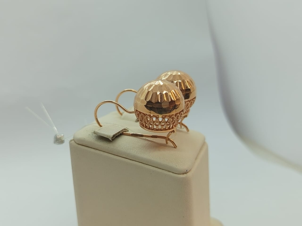 2007А-3 СЕРЬГИ С ПЕТЕЛЬКОЙ (Au 585)