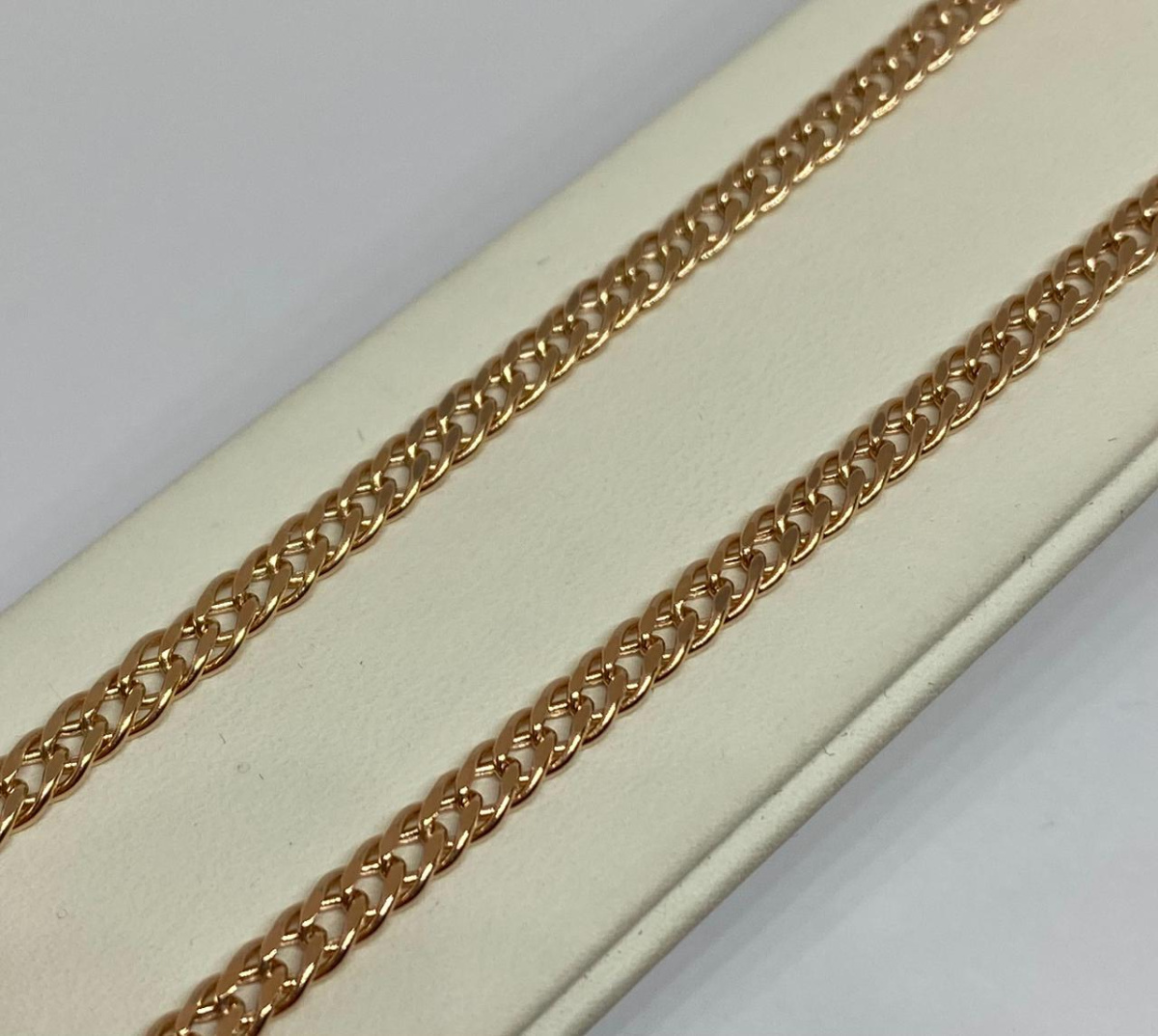 8060154П-55 ЦЕПЬ ПУСТОТЕЛАЯ Ромб двойной (Au 585)