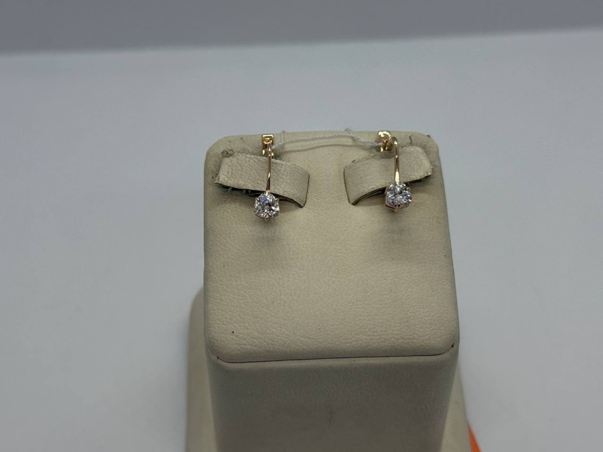 СЕРЬГИ С КАМНЕМ (Au 585)