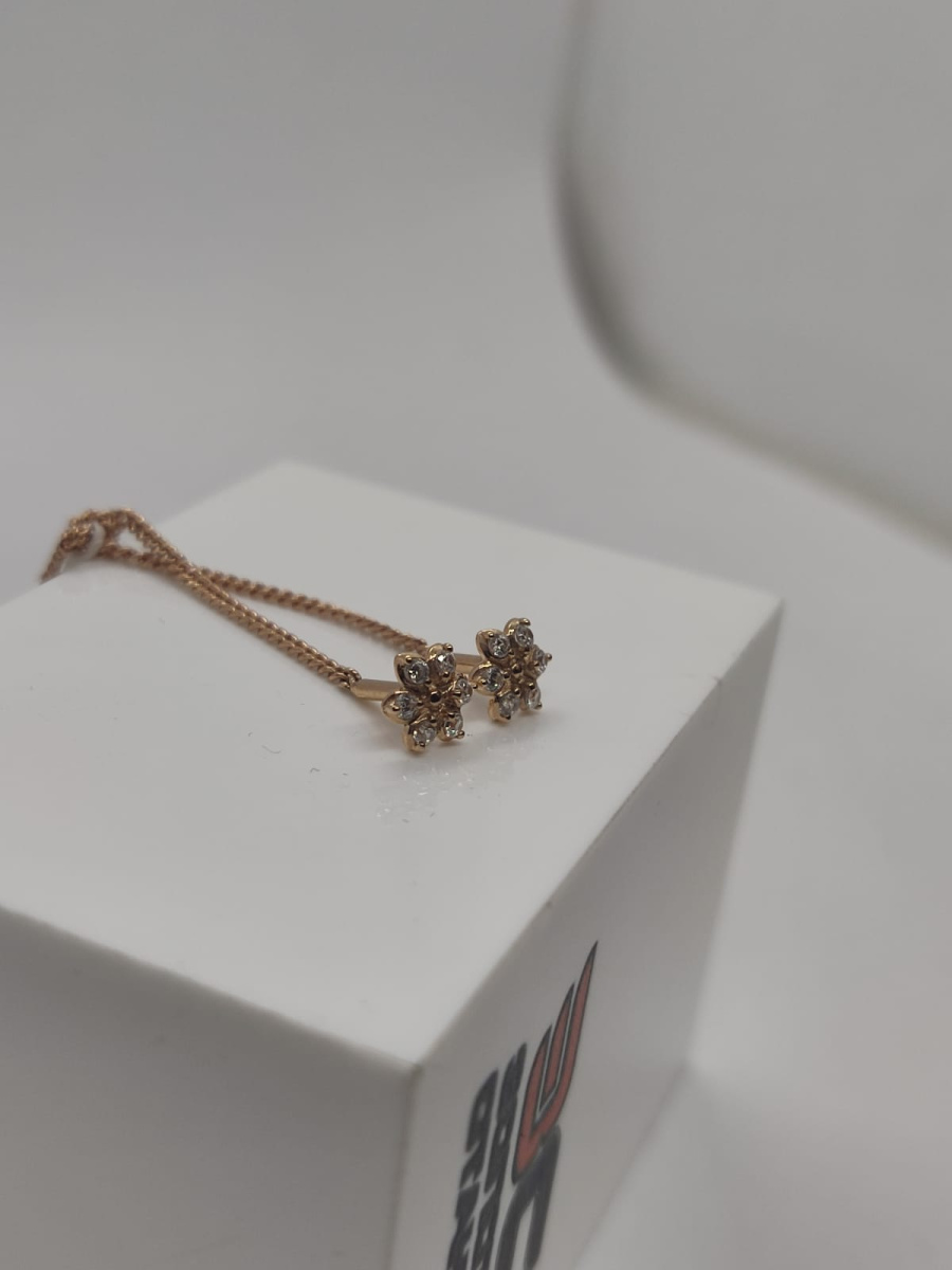 СЕРЬГИ ПРОДЕВКИ с камнями (Au 585)