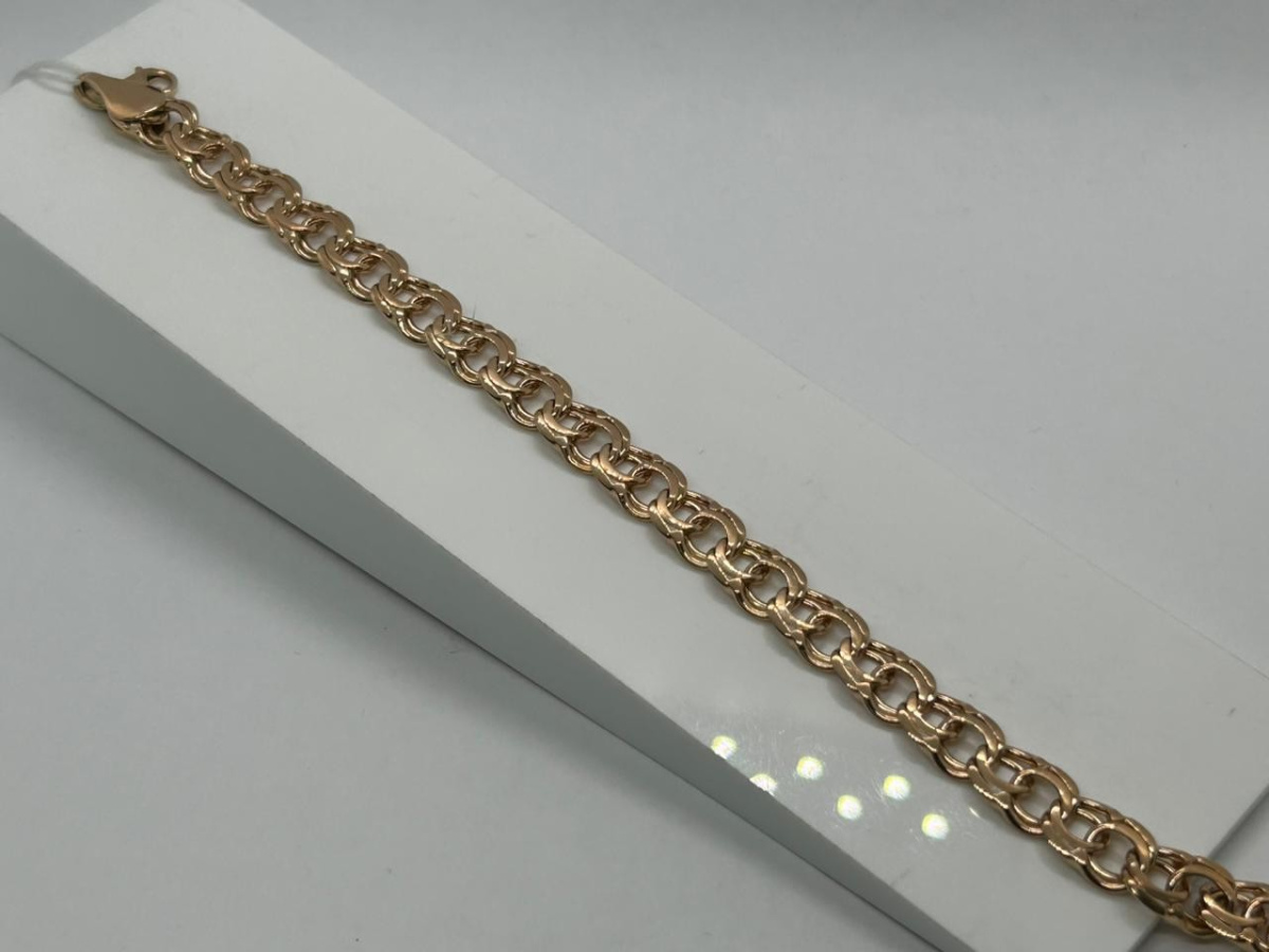 БЛБ585 БРАСЛЕТ ПОЛНОВЕСНЫЙ Бисмарк (Au 585)