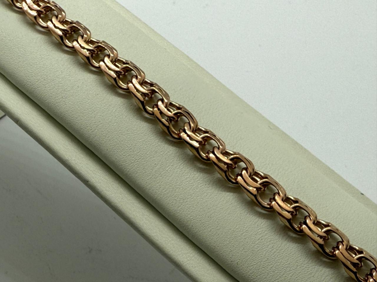 БЛБ585 БРАСЛЕТ ПОЛНОВЕСНЫЙ Бисмарк (Au 585)