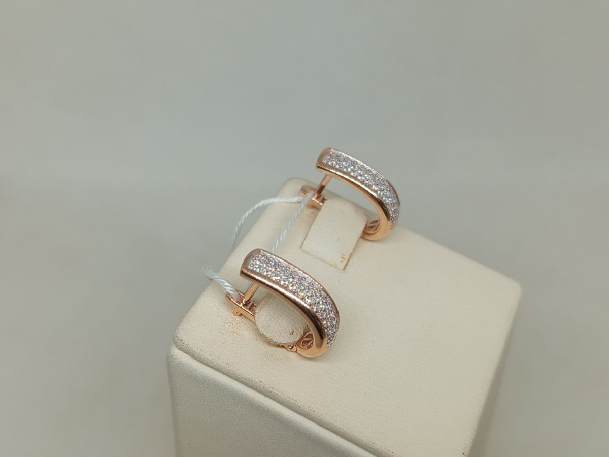 СКМИ585 СЕРЬГИ С КАМНЯМИ (Au 585)