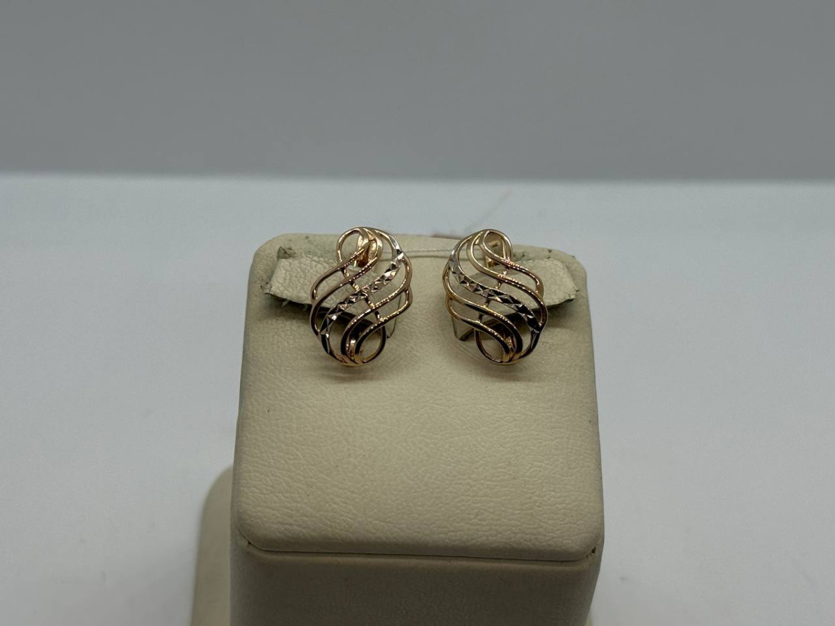 СБКМ585 СЕРЬГИ БЕЗ КАМНЯ (Au 585)