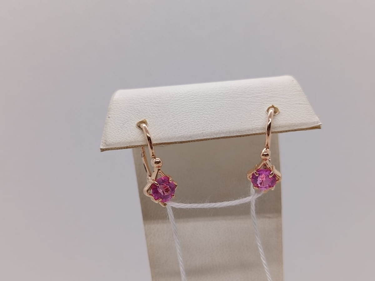 СКМ585 СЕРЬГИ С КАМНЕМ (Au 585) СКМ585 СЕРЬГИ С КАМНЕМ (Au 585)