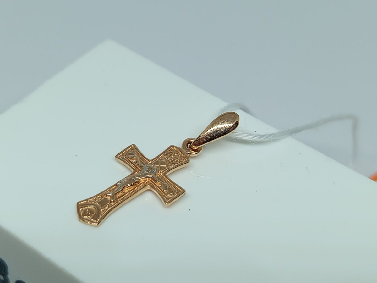 ПОДВЕСКА КРЕСТ БЕЗ КАМНЯ (Au 585)