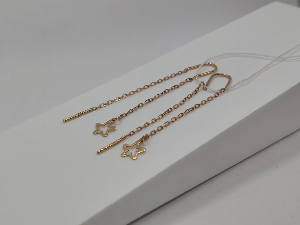 СЕРЬГИ ПРОДЕВКИ без камня (Au 585)