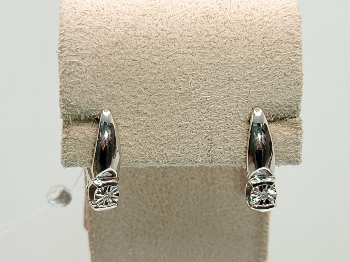 СЕРЬГИ БРИЛЛИАНТ (Ag 925)