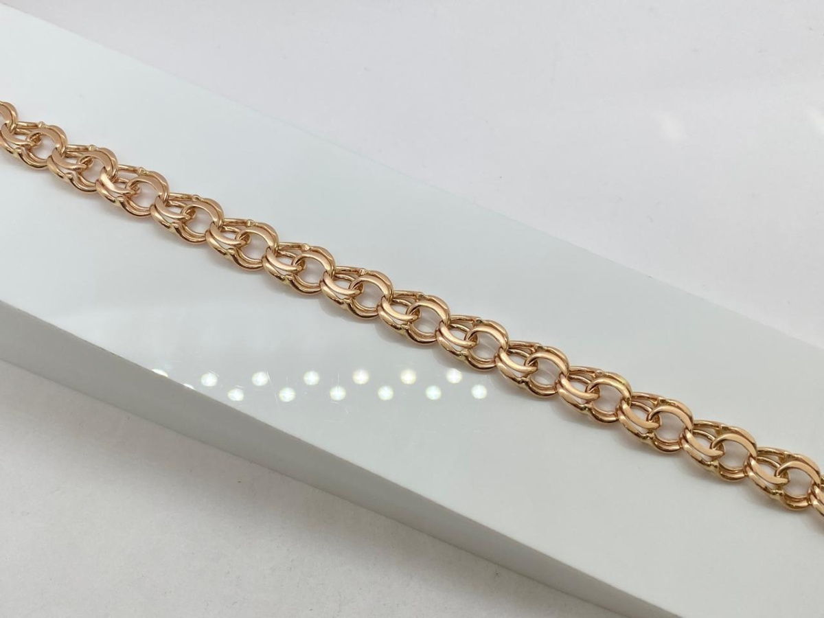 БЛБ585 БРАСЛЕТ ПОЛНОВЕСНЫЙ Бисмарк (Au 585)