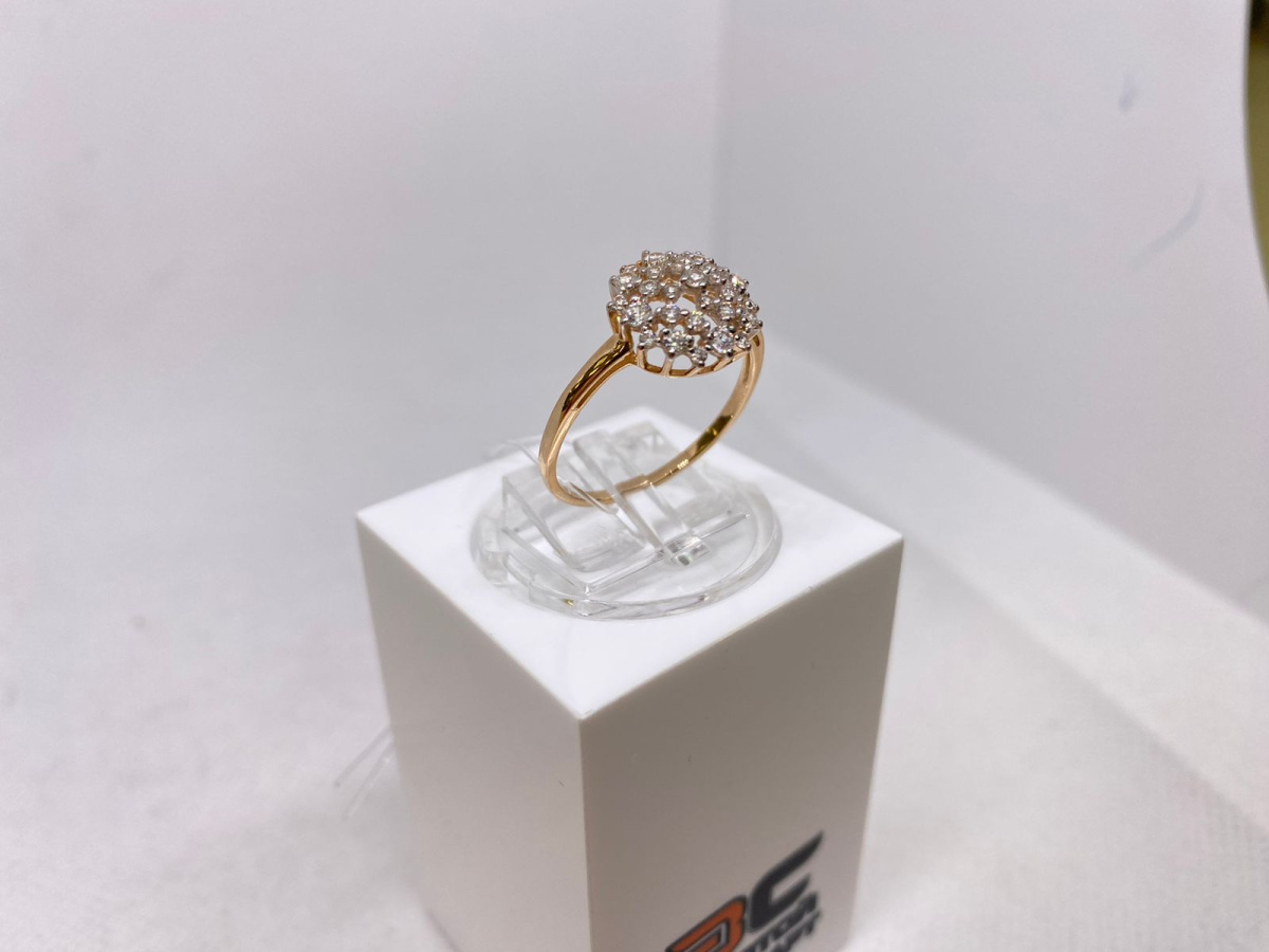 КОЛЬЦО С КАМНЯМИ (Au 585)