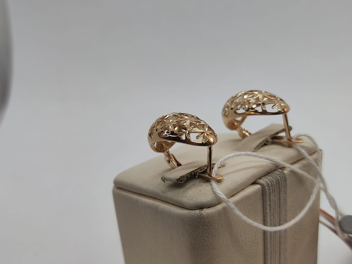 СБКМ585 СЕРЬГИ БЕЗ КАМНЯ (Au 585)