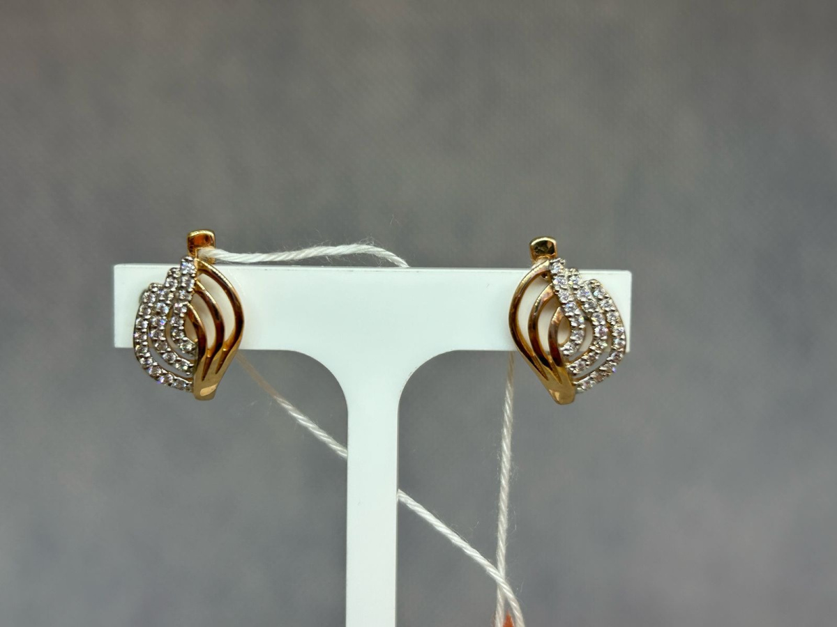 СКМИ585 СЕРЬГИ С КАМНЯМИ (Au 585)