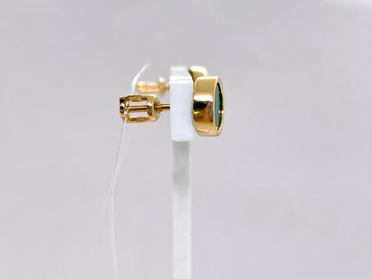 34-52-0933-75 СЕРЬГИ ПУСЕТЫ с камнем (Au 585)