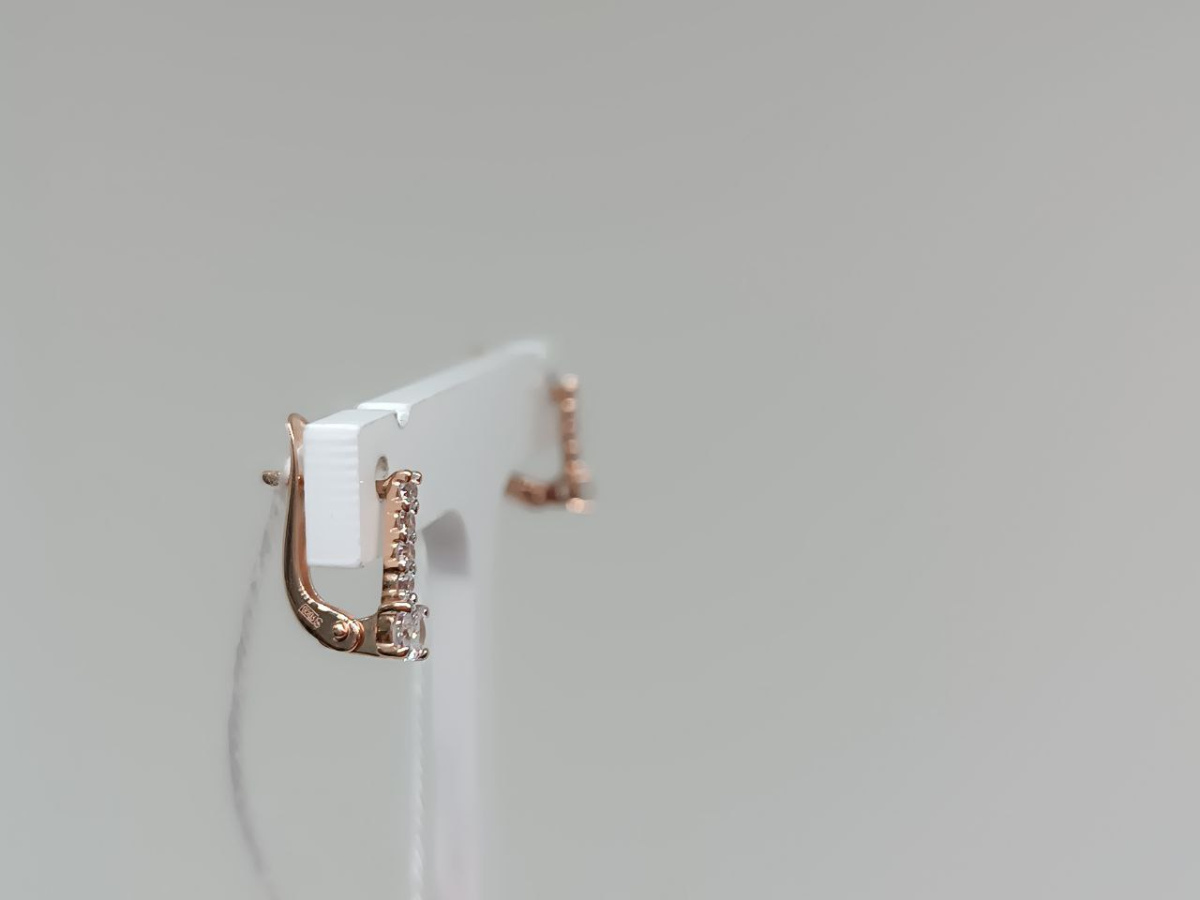 СКМИ585 СЕРЬГИ С КАМНЯМИ (Au 585)