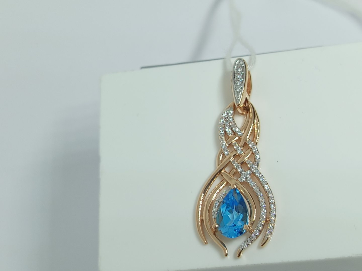 ПОДКМИ585 ПОДВЕСКА С КАМНЯМИ (Au 585)