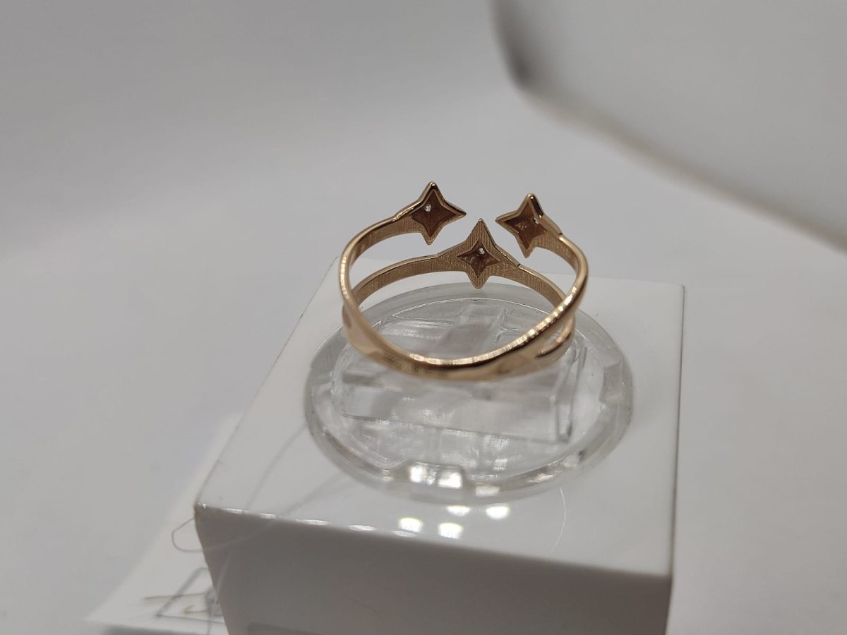 КОЛЬЦО С КАМНЯМИ (Au 585)