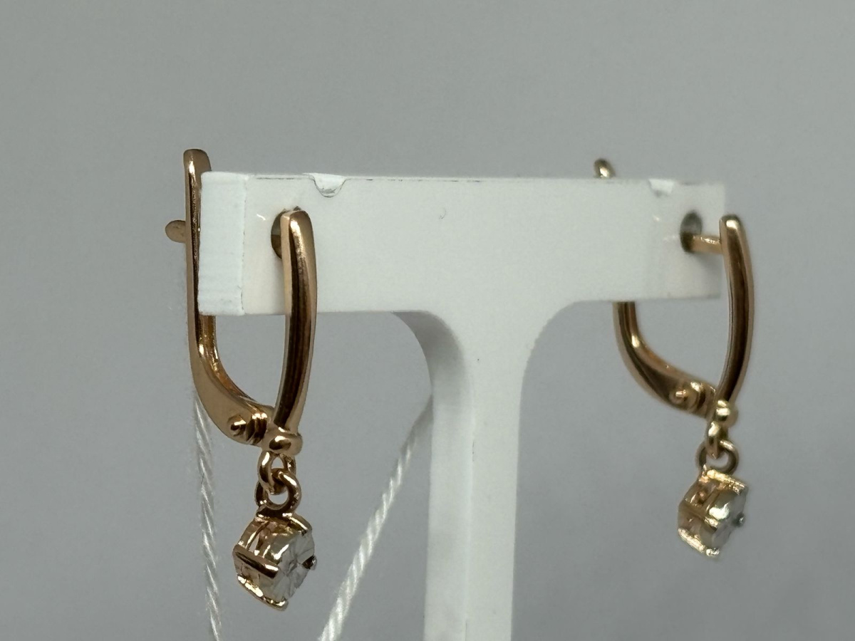 СЕРЬГИ С КАМНЕМ (Au 585)