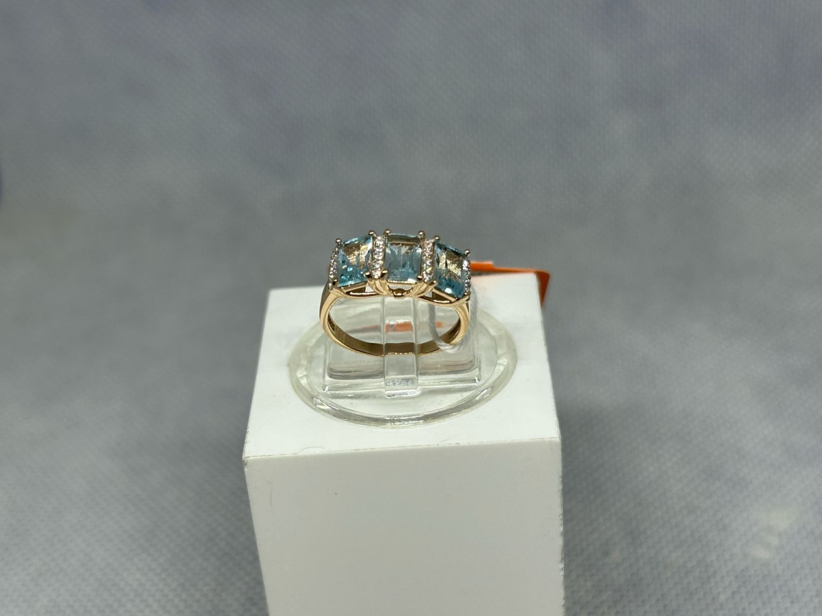 КОЛКМИ585 КОЛЬЦО С КАМНЯМИ (Au 585)