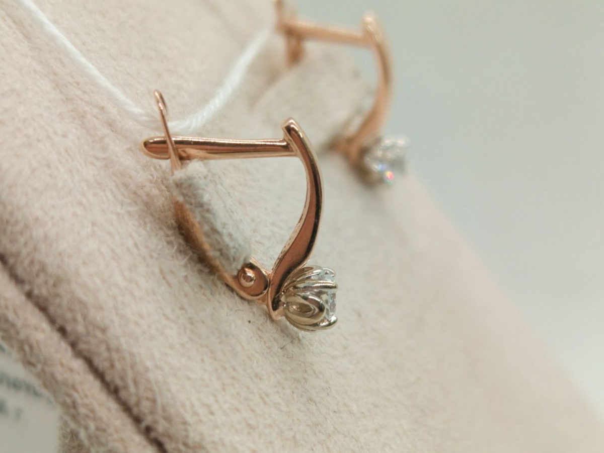 СЕРЬГИ С КАМНЕМ (Au 585)