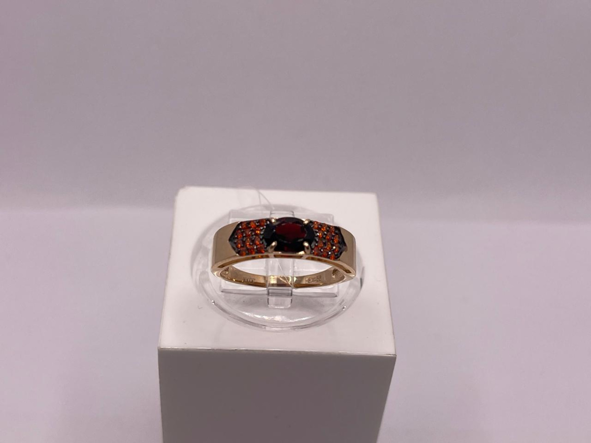 КОЛЬЦО ГРАНАТ с камнями (Au 585)