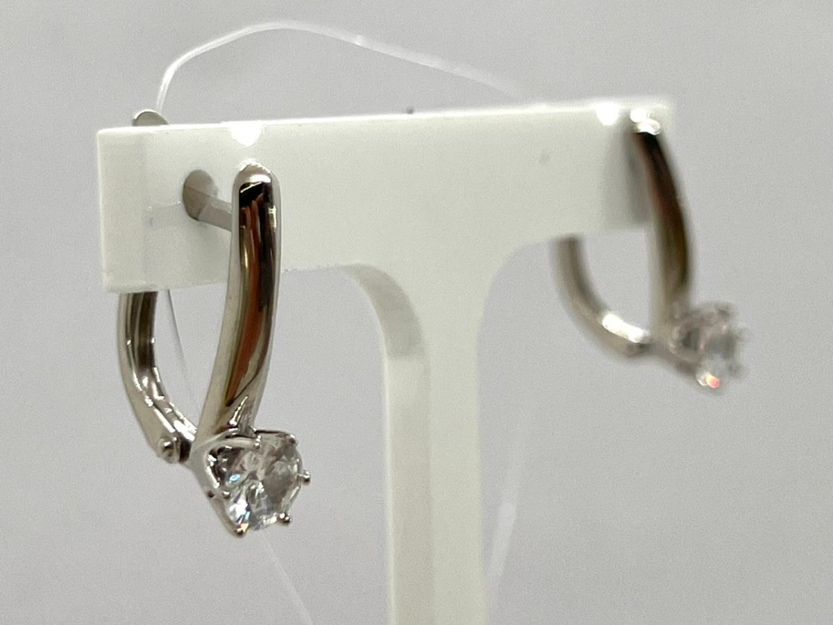 СЕРЬГИ С КАМНЕМ (Au 585)