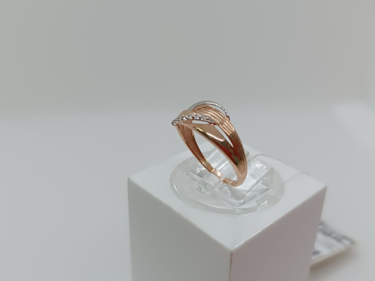 КОЛЬЦО С КАМНЯМИ (Au 585)