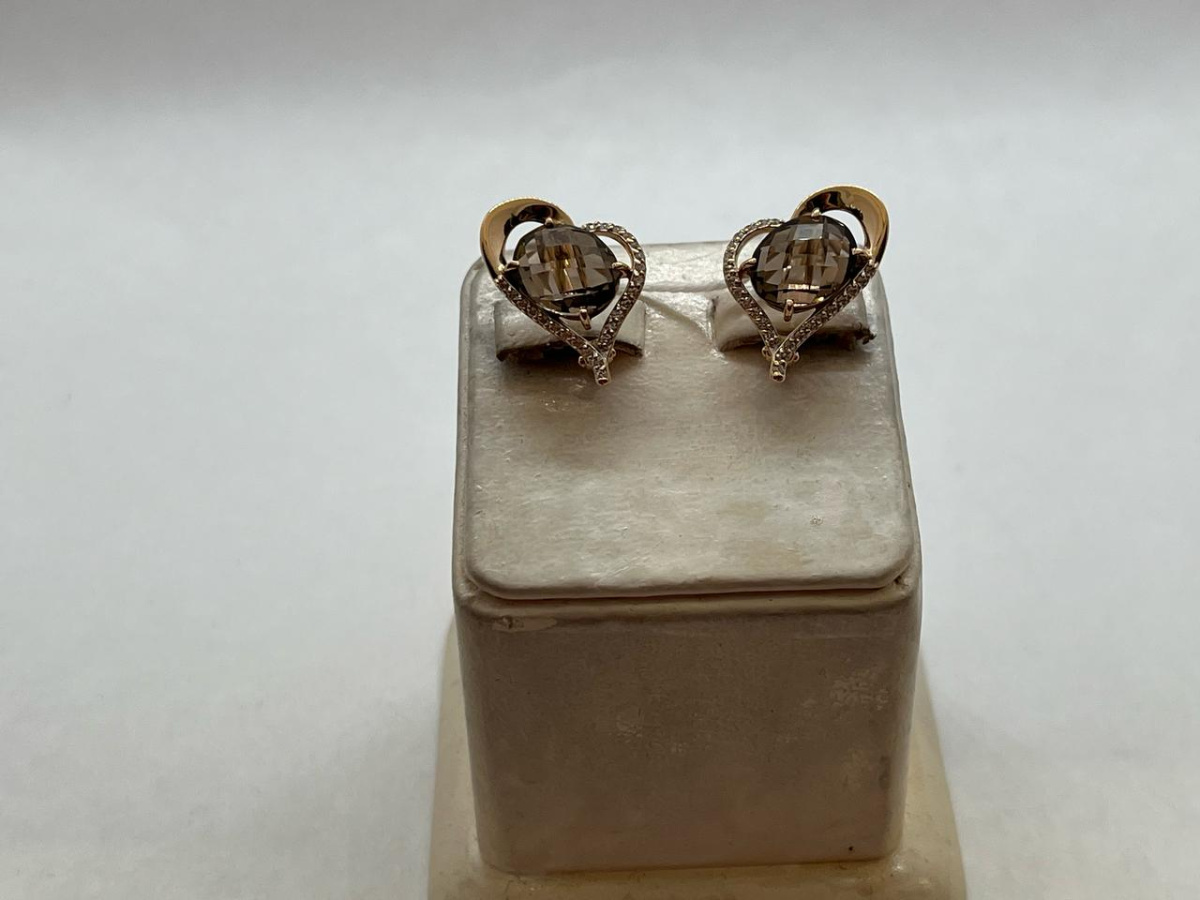 СКМИ585 СЕРЬГИ С КАМНЯМИ (Au 585)