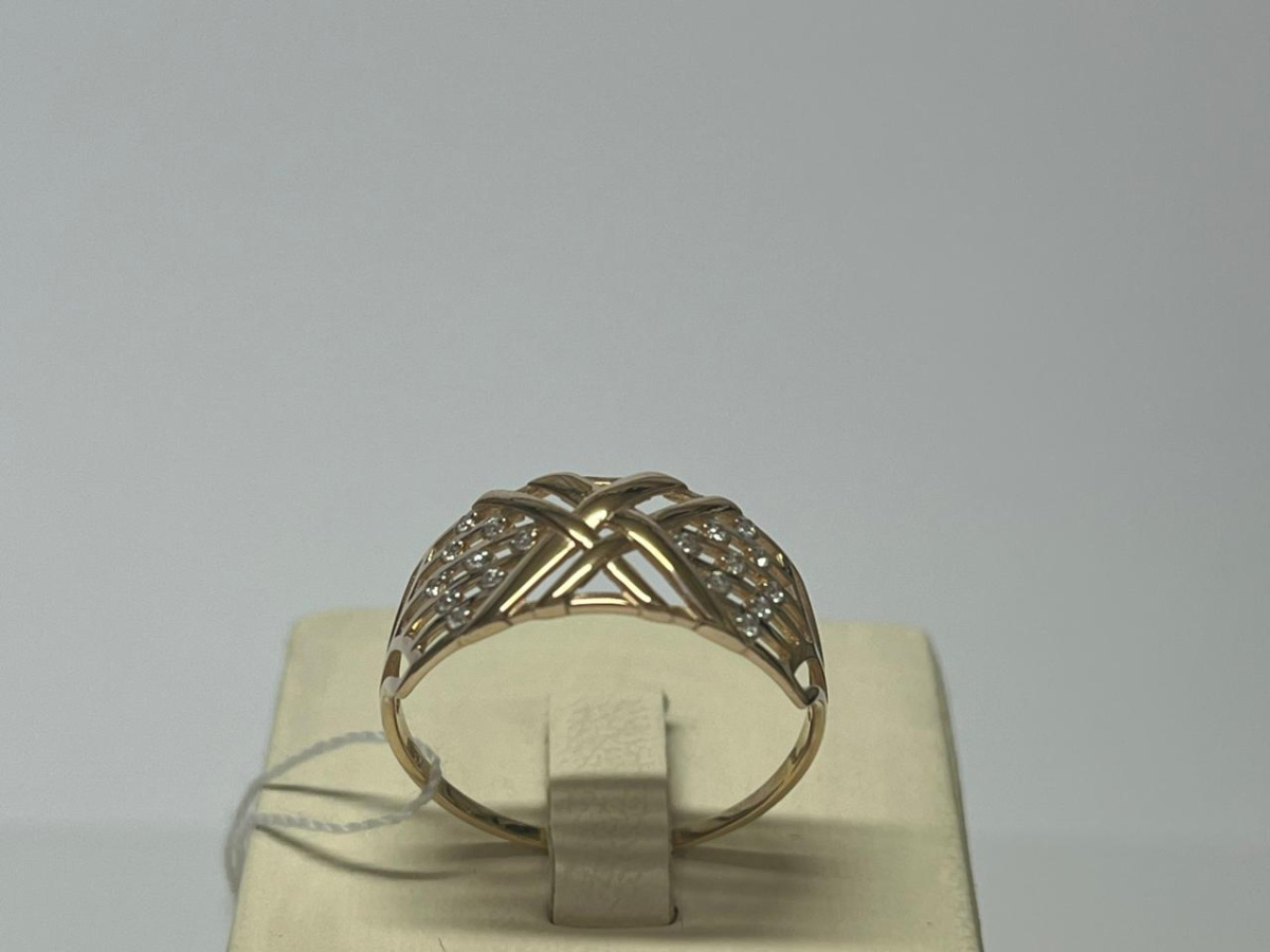 КОЛЬЦО С КАМНЯМИ (Au 585)