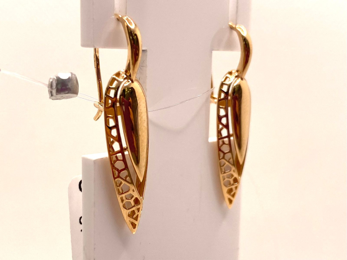 СЕРЬГИ ПЕТЕЛЬКА без камня (Au 585)