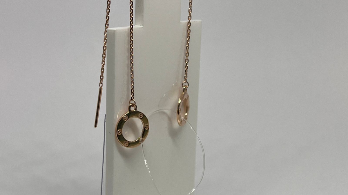 СЕРЬГИ ПРОДЕВКИ без камня (Au 585)