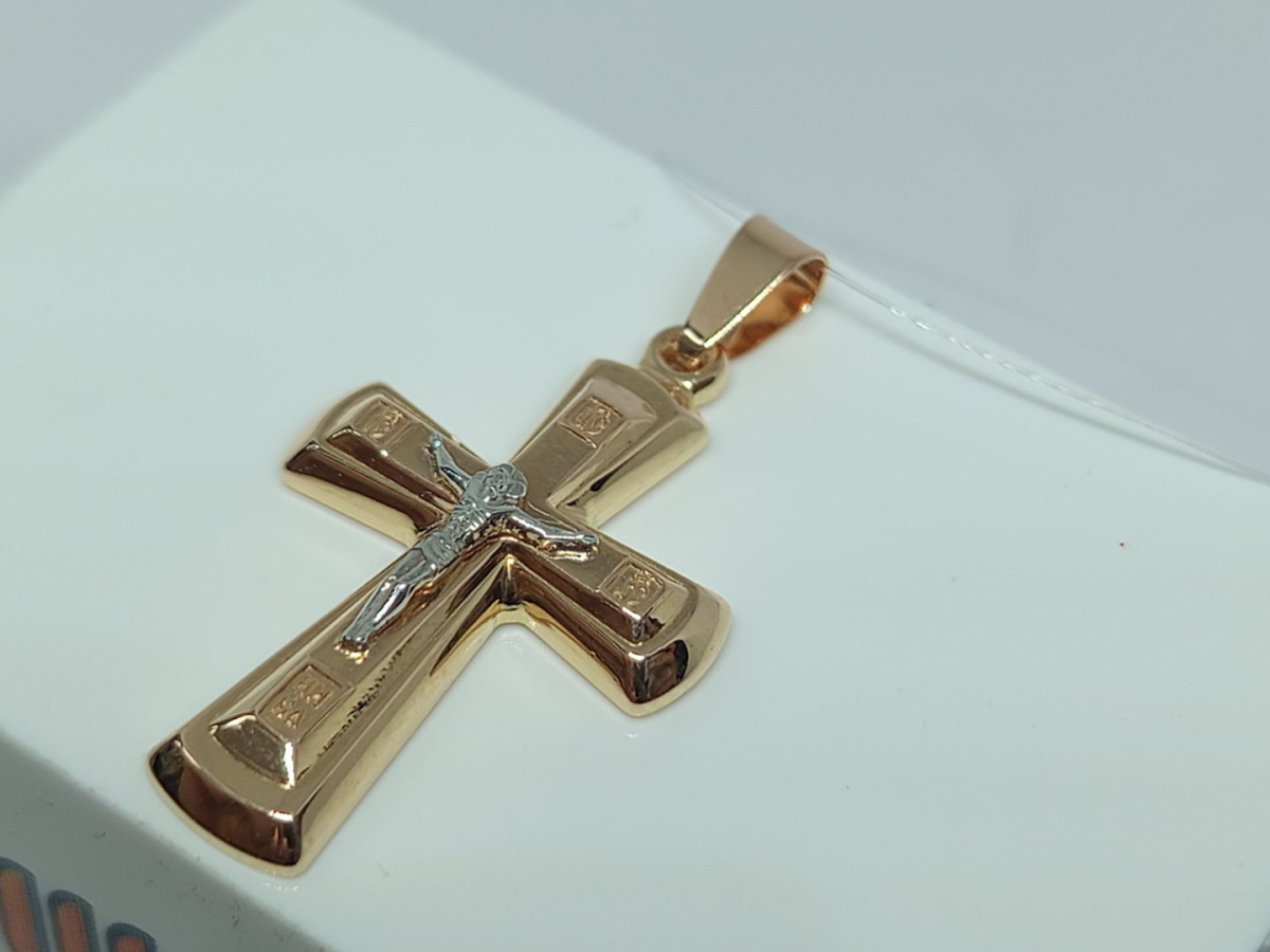 ПОДВЕСКА КРЕСТ без камня (Au 585)