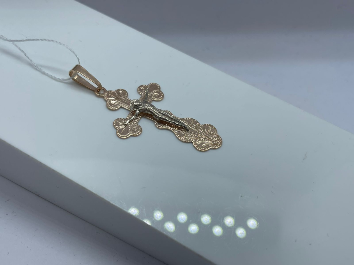 ПОДВЕСКА КРЕСТ без камня (Au 585)