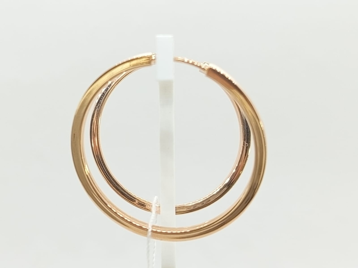 021082 СЕРЬГИ КОНГО широкие (Au 585)