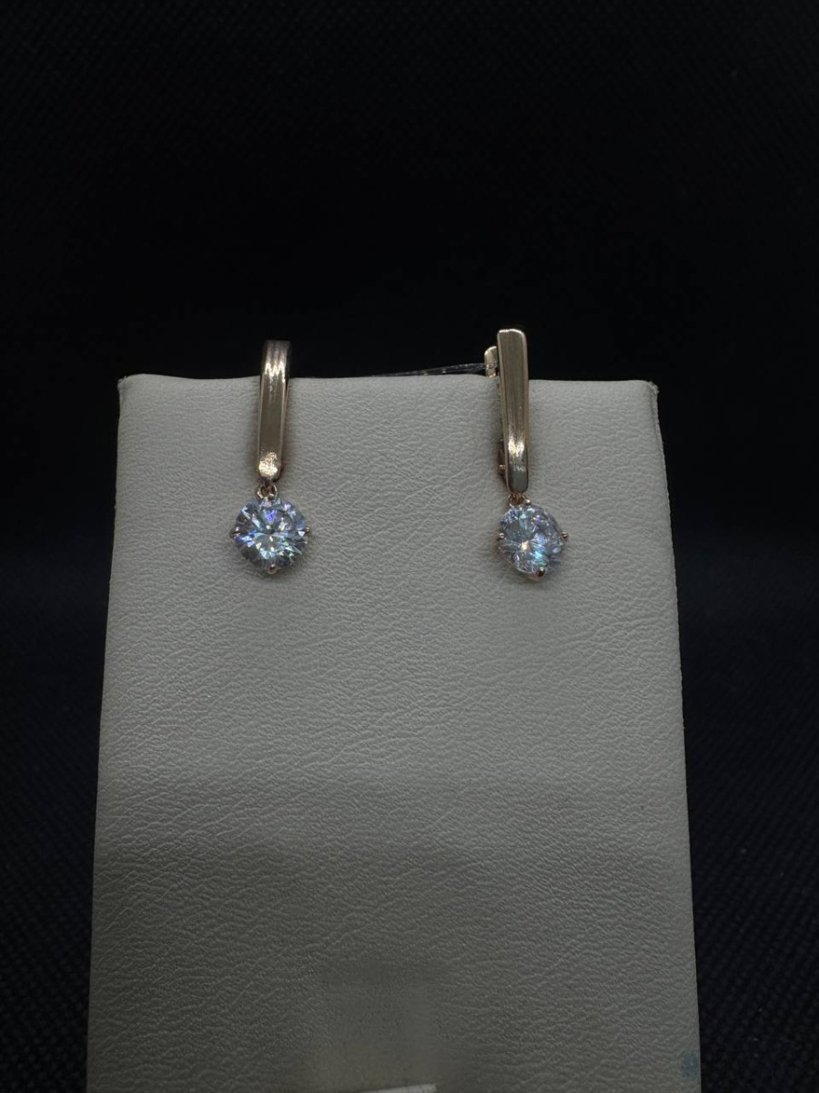 СЕРЬГИ С КАМНЕМ (Au 585)