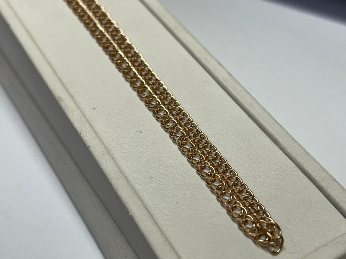 НЦ 12-076ПГ ЦЕПЬ ПУСТОТЕЛАЯ Ромб двойной (Au 585)