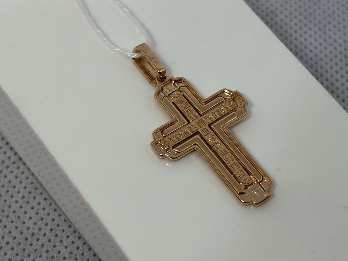 ПОДКБК585 ПОДВЕСКА КРЕСТ БЕЗ КАМНЯ (Au 585)