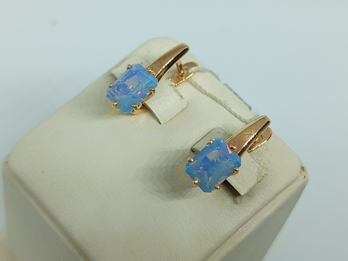 СЕРЬГИ С КАМНЕМ (Au 585)