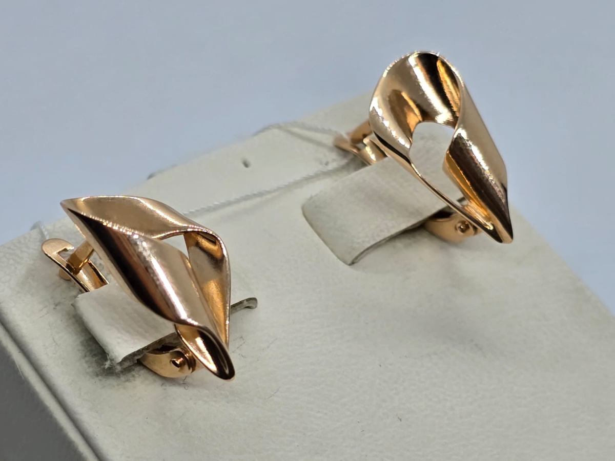 СБКМ585 СЕРЬГИ БЕЗ КАМНЯ (Au 585)