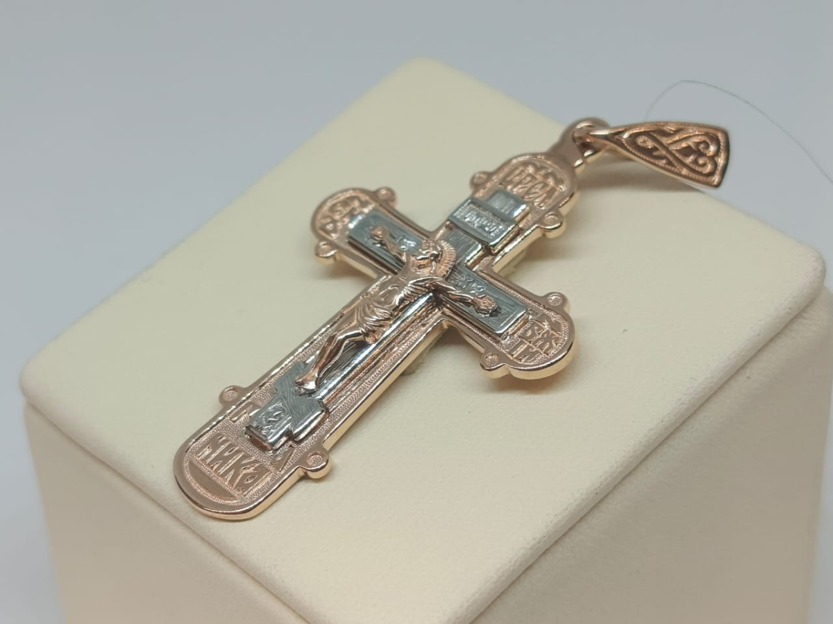 ПОДВЕСКА КРЕСТ без камня (Au 585)