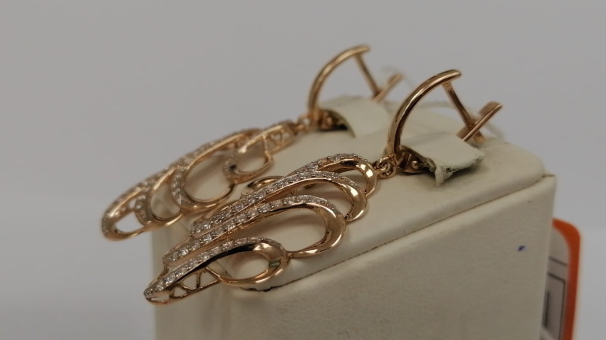 СЕРЬГИ С КАМНЯМИ (Au 585)