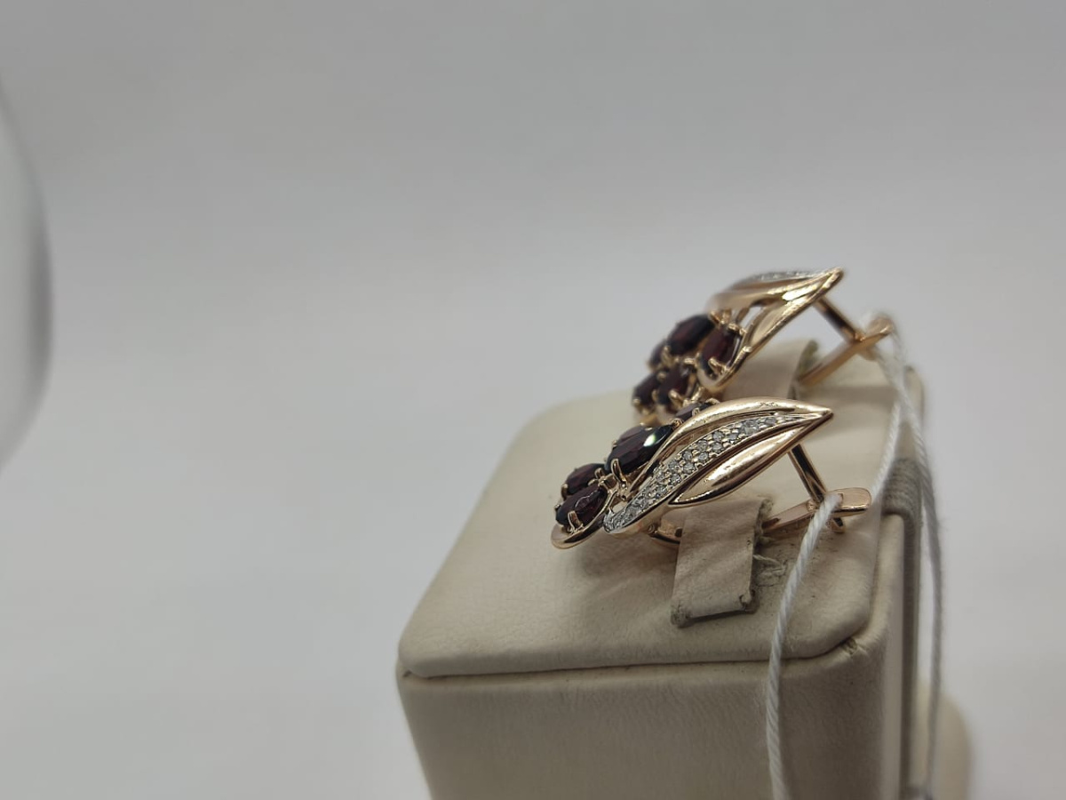 СКМИ585 СЕРЬГИ С КАМНЯМИ (Au 585)